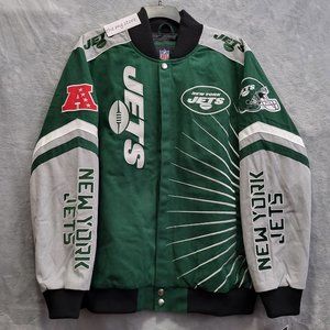 New York Jets Green Extreme by Carl Banks G-III Redzone Full-Snap Varsity Jacket
